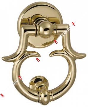 Дверное кольцо M.B.C. Fly knocker &quot;M&quot; 150 mm (Латунь)