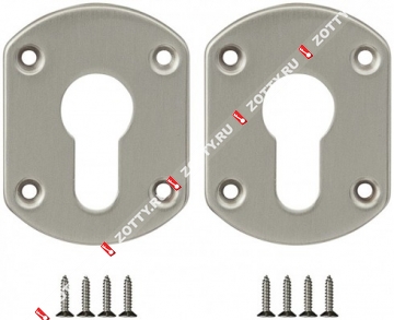 Декоративная накладка FUARO на цилиндр (2 шт) ESC031-SN-3 (Матовый никель)