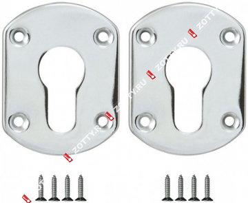 Декоративная накладка FUARO на цилиндр (2 шт) ESC031-CP-8 (Хром)