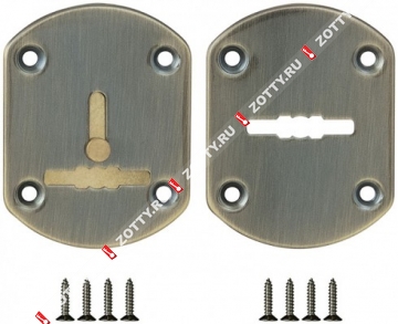 Декоративная накладка FUARO на сув. замок со шторкой (2 шт) ESC021-ABG-6 (Бронза)
