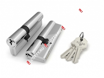Цилиндровый механизм FUARO 100 CA 85 mm (35+10+40) CP (Хром)