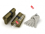 Цилиндровый механизм FUARO R300/60 mm (25+10+25) AB 5 кл. (Бронза)