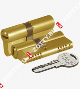 Цилиндровый механизм KALE KILIT 164 OBS SNE/90 (40+10+40) mm 5 кл. (Латунь)