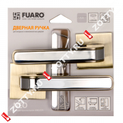 Ручка раздельная Fuaro (Фуаро) NEO DM/HD ABG/CP-6 зеленая бронза/хром