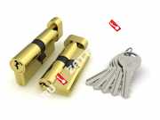 Цилиндровый механизм с вертушкой FUARO R302/70 mm (30+10+30) BBP 5 кл. (Латунь)