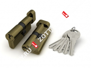 Цилиндровый механизм с вертушкой FUARO R302/70 mm-BL (30+10+30) AB 5 кл. БЛИСТЕР (Бронза)