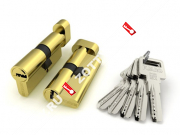Цилиндровый механизм с вертушкой FUARO R602/70 mm (30+10+30) BBP 5 кл. (Латунь)