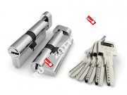 Цилиндровый механизм с вертушкой FUARO R602/80 mm-BL (35+10+35) CP 5 кл. БЛИСТЕР (Хром)