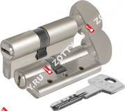 Цилиндровый механизм с вертушкой KALE KILIT 164 DBM-E/90 (35+10+45) mm 5 кл. (Никель)