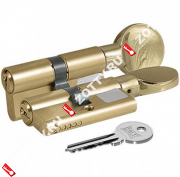 Цилиндровый механизм с вертушкой KALE KILIT 164 GM/62(26+10+26) mm 3 кл. (Латунь)