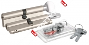 Цилиндровый механизм перекодируемый 164 OBS BME-Z/80 (35+10+35) mm 5 кл.+ 2 кл. с вертушкой (Никель)