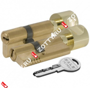 Цилиндровый механизм с вертушкой KALE KILIT 164 OBS SCE/90 (40+10+40) mm 5 кл. (Латунь)