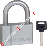 Замок навесной Fuaro PL-2570 (70 мм) 4 фин. кл. БЛИСТЕР