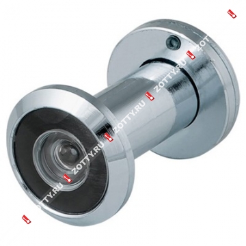 Глазок дверной Fuaro с пластиковой оптикой DVZ1 16/200/35x60 CP (Хром)