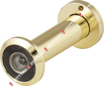 Глазок дверной Fuaro с пластиковой оптикой DVZ2 16/200/60x100 GP (Золото)
