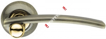 Ручка дверная раздельная Armadillo Mercury LD22-1AB/GP-7 (Бронза/золото)
