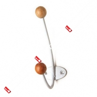 Крючок-вешалка с дерев шариком КВД-2 (Белый)
