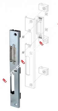 Регулируемая ответная планка для профильных дверей FUARO SP-002-R (230x30 мм) (KBE)