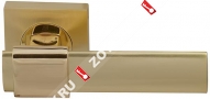 Ручка дверная раздельная Fuaro TWIST KM SG/GP-4 (Матовый латунь/латунь)