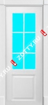 Дверь окрашенная КЛАССИКА стекло (решетка)
