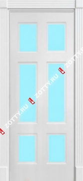 Дверь окрашенная ЦЕЗАРЬ стекло (6 стекол) 