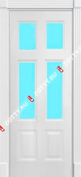 Дверь окрашенная ЦЕЗАРЬ стекло (4 стекла) 