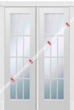 Дверь двустворчатая ПОРТА (12 стекол) 