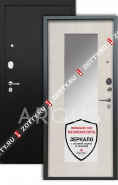 Сейф-дверь Аргус «МИЛЛИ» ЛЮКС ПРО 3К, Ларче светлый/чёрный шёлк