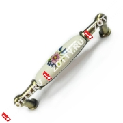 Ручка-скоба мебельная LOID БФ колокольчик ТЛ 96мм AB (Бронза)