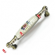 Ручка-скоба мебельная LOID БФ колокольчик ТЛ 96мм AB (Бронза)